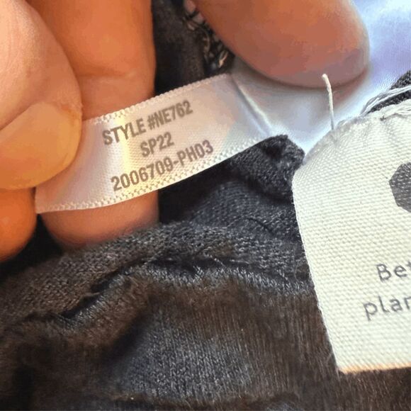 Madewell Womens‎ Heather Short Sleeve Slit T-shirt Midi Dress Charcoal Large - Picture 8 of 12